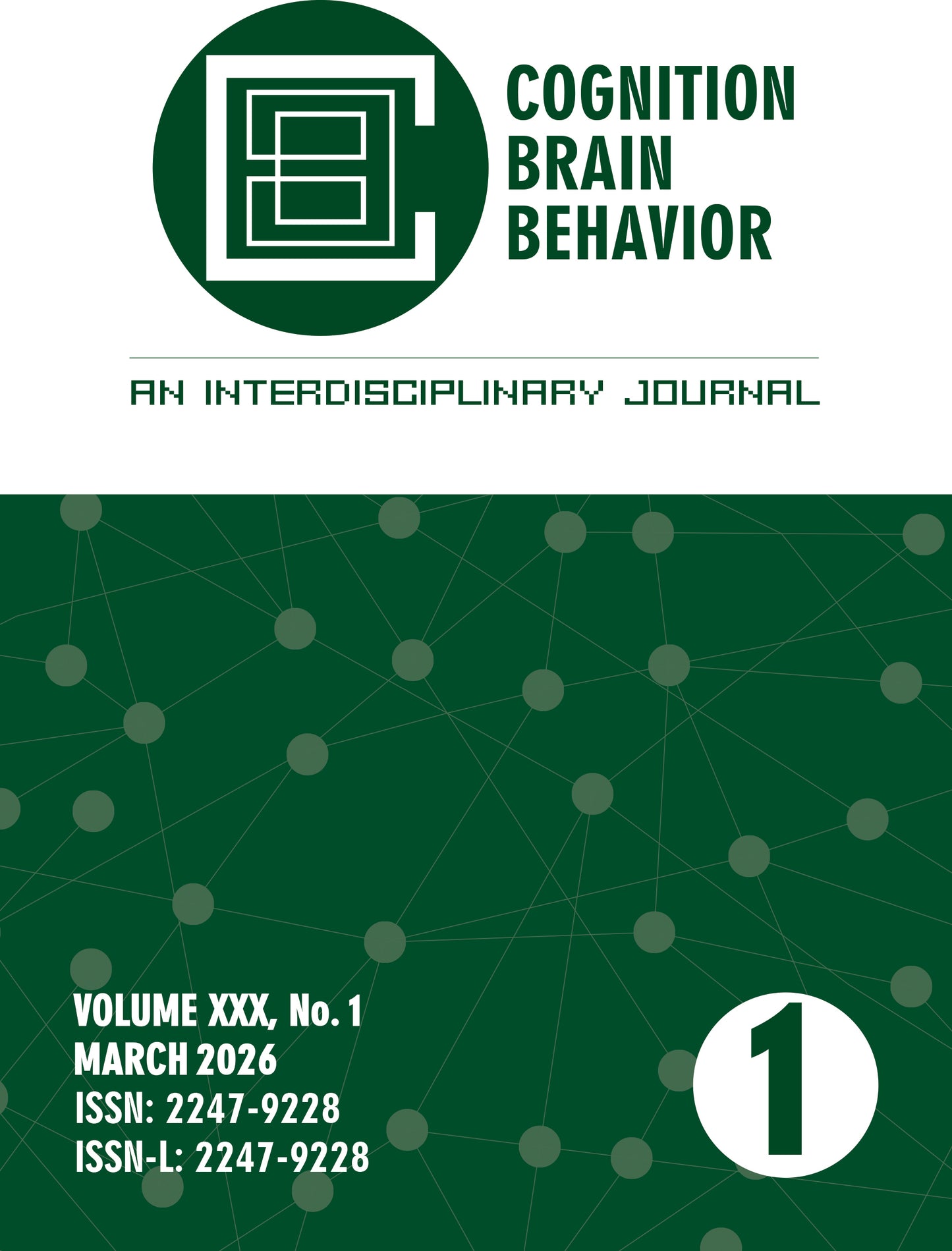 Cognition, Brain, Behavior Journal March 2026 Edition