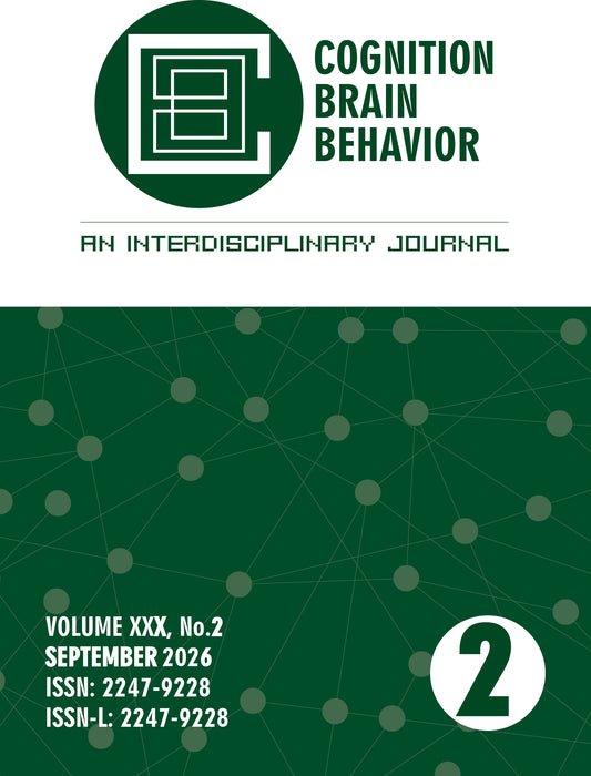 Cognition, Brain, Behavior Journal September 2026 Edition