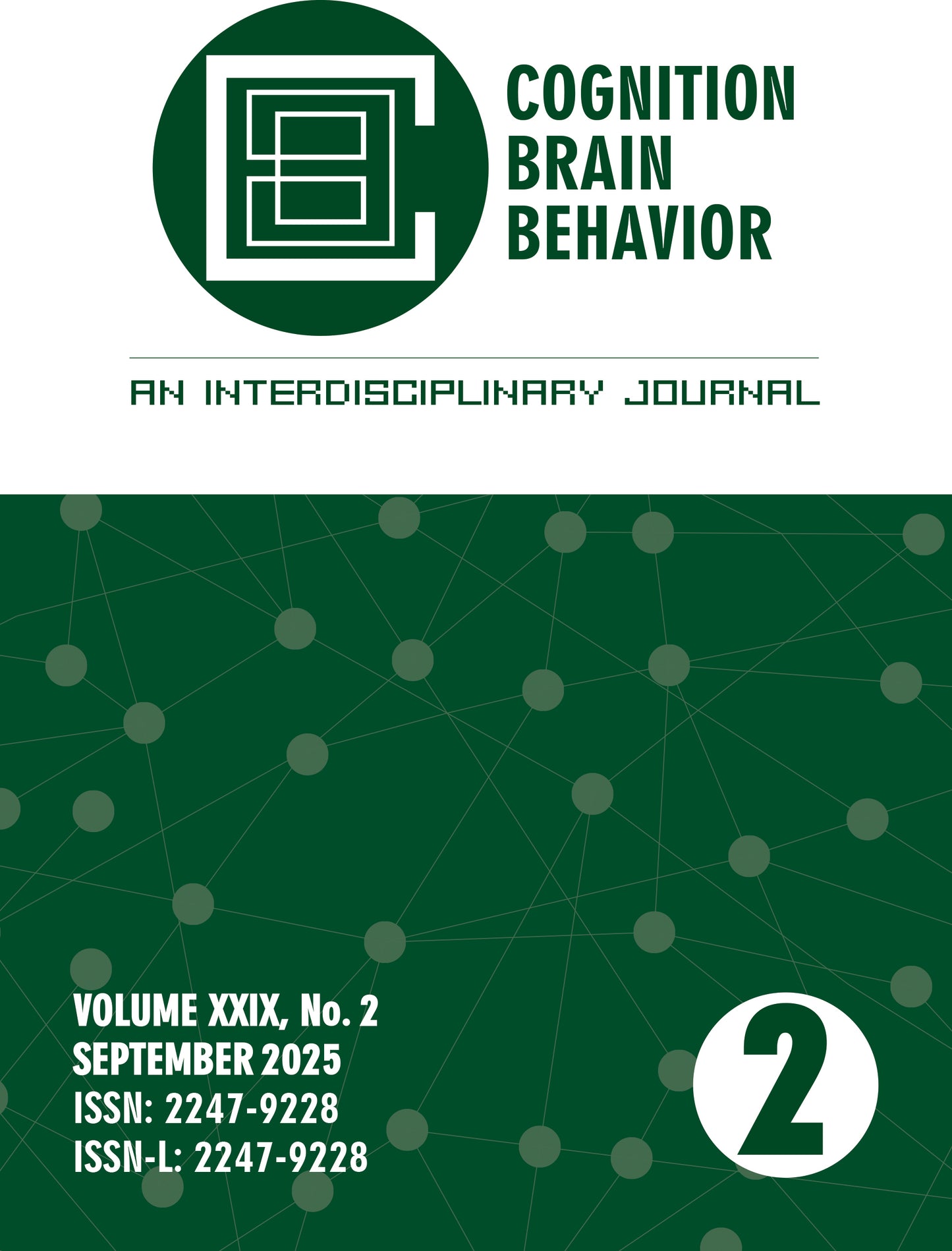 Cognition, Brain, Behavior Journal September 2025 Edition